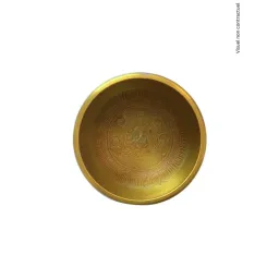 Bol Chantant Tibétain Aluminium Vert Bouddha env 14 cm