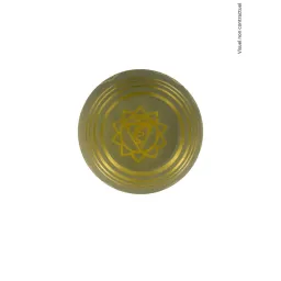 Bol Chantant Tibétain Aluminium Vert Bouddha env 14 cm