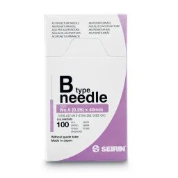 SEIRIN ® 0.25 x 40 mm  - B5-40 - sans guide  (100 pièces) à date de péremption proche  03/2022