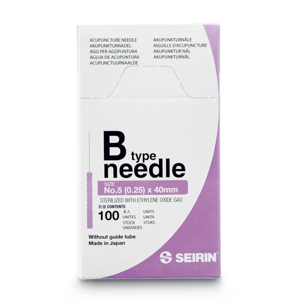 SEIRIN ® 0.25 x 40 mm  - B5-40 - sans guide  (100 pièces) à date de péremption proche  03/2022