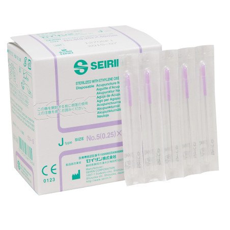 SEIRIN® type J - 0.25x40mm, violett handle, 100pcs