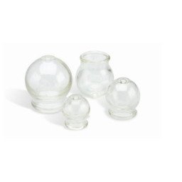 Ensemble de 4 ventouses en verre à poire pour massage facial ou cicatrice