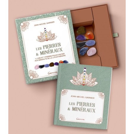 Les Pierres & minéraux - Coffret - 1 livre et 7 pierres pour s'initier aux bienfaits de la lithothérapie